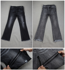 Ткань джинсовой ткани джинсов простирания силы хлопка темная черная для тощих людей женщин гетры