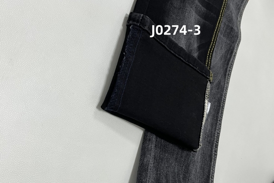 Оптовая продажа 10 Oz Warp Slub High Stretch Black Backside Woven Denim Fabric для джинсов