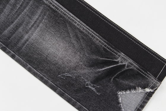 Высококачественная темно-черная джинсовая ткань с эффектом слаба для джинсов