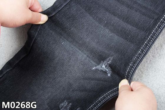 Сера ткани джинсовой ткани лайкра полиэстера хлопка Twill черная с Sanforizing отделка