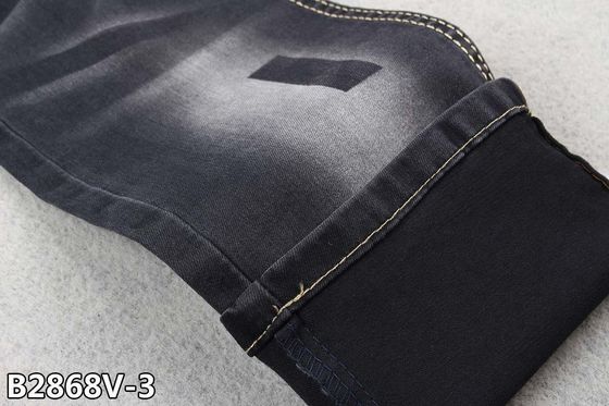 Джинсы женщин 10 OZ протягивают ткань джинсовой ткани в черном/черном цвете