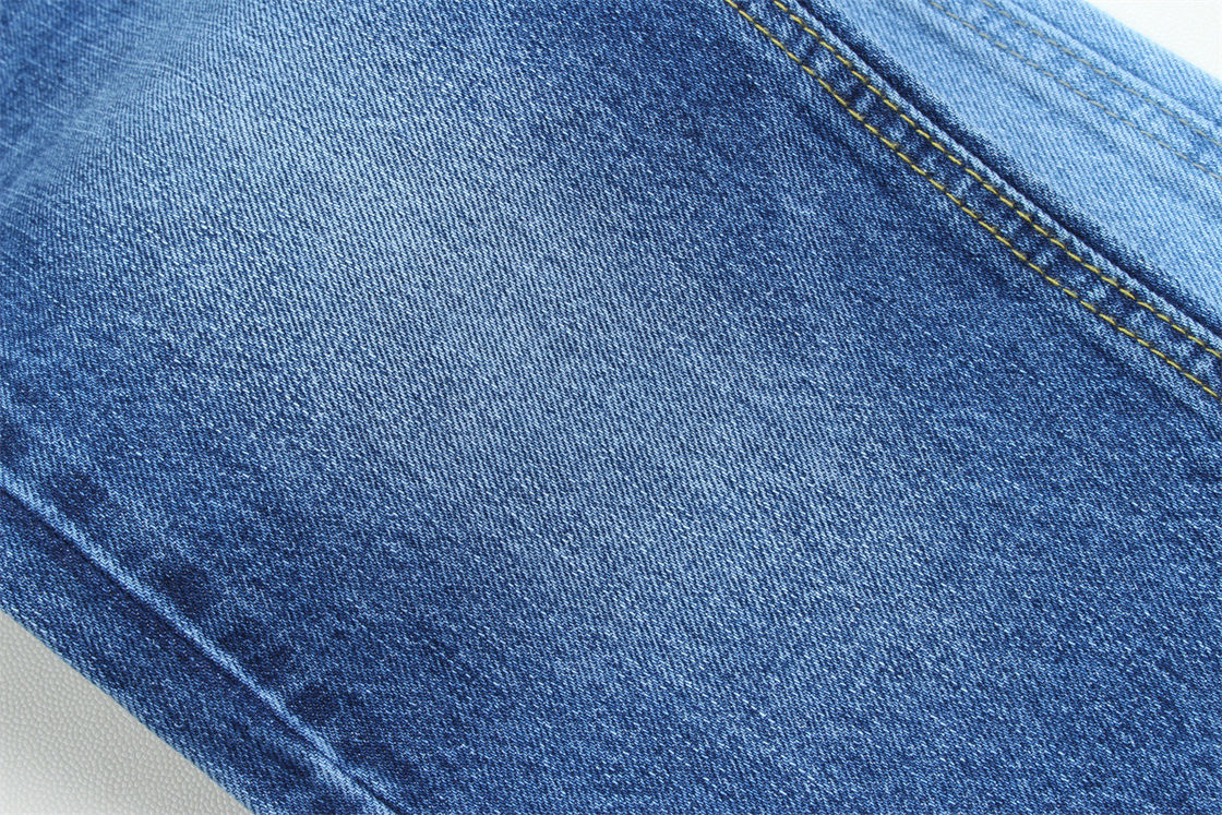 12.5oz Rigid Denim Fabric Warp Slub For Brand Jeans 100% Cotton Super Dark Blue