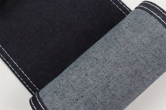 Хорошая цена Темно-синий высокий спандекс хлопок полиэстер джинсы ткань онлайн