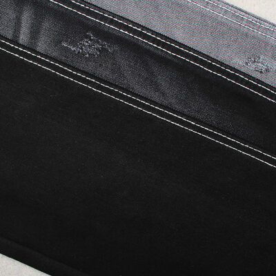 Хорошая цена 11.5 унций 55% хлопка 45% полиэстер черный черный джинсы ткань онлайн