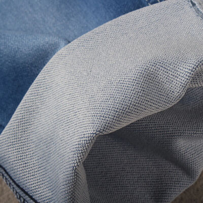 Хорошая цена Двухслойная имитация трикотажного денима особой вязки, высококачественная ткань для производителей джинсов онлайн