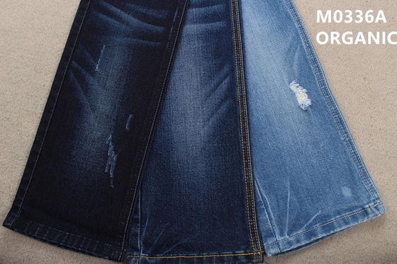 Хорошая цена ткань джинсовой ткани Twill дружелюбного органического хлопка 10.6oz 359gsm Eco сломленная онлайн